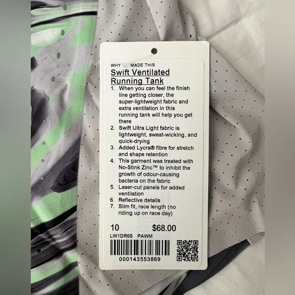 Lululemon Swift Ventilated Running Tank - Picture 2 of 5